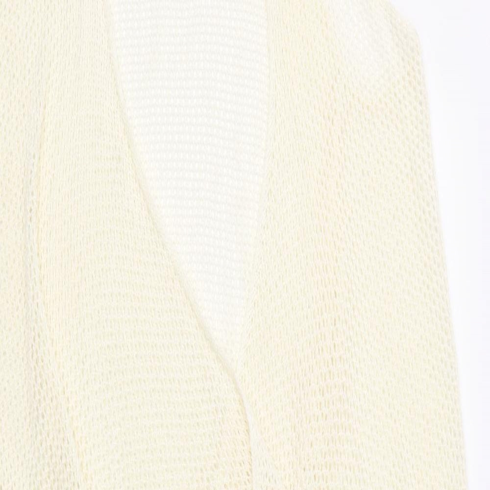 Peacocks Womens Ivory V-Neck  Acrylic Cardigan Jumper Size XL