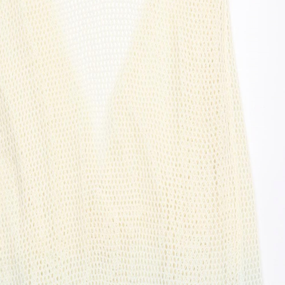 Peacocks Womens Ivory V-Neck  Acrylic Cardigan Jumper Size XL
