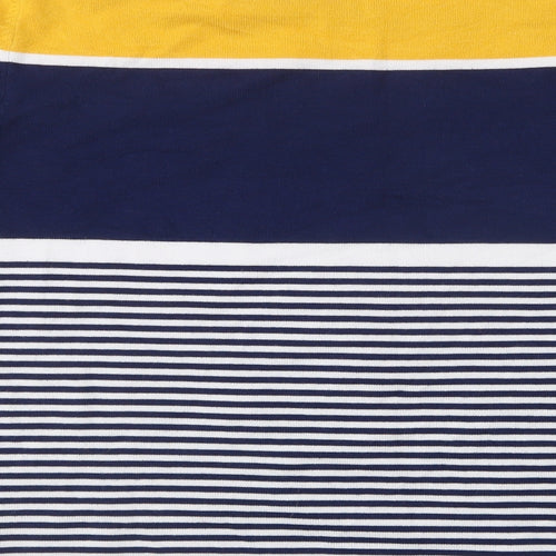 Preworn Womens Blue Boat Neck Striped  Pullover Jumper Size L