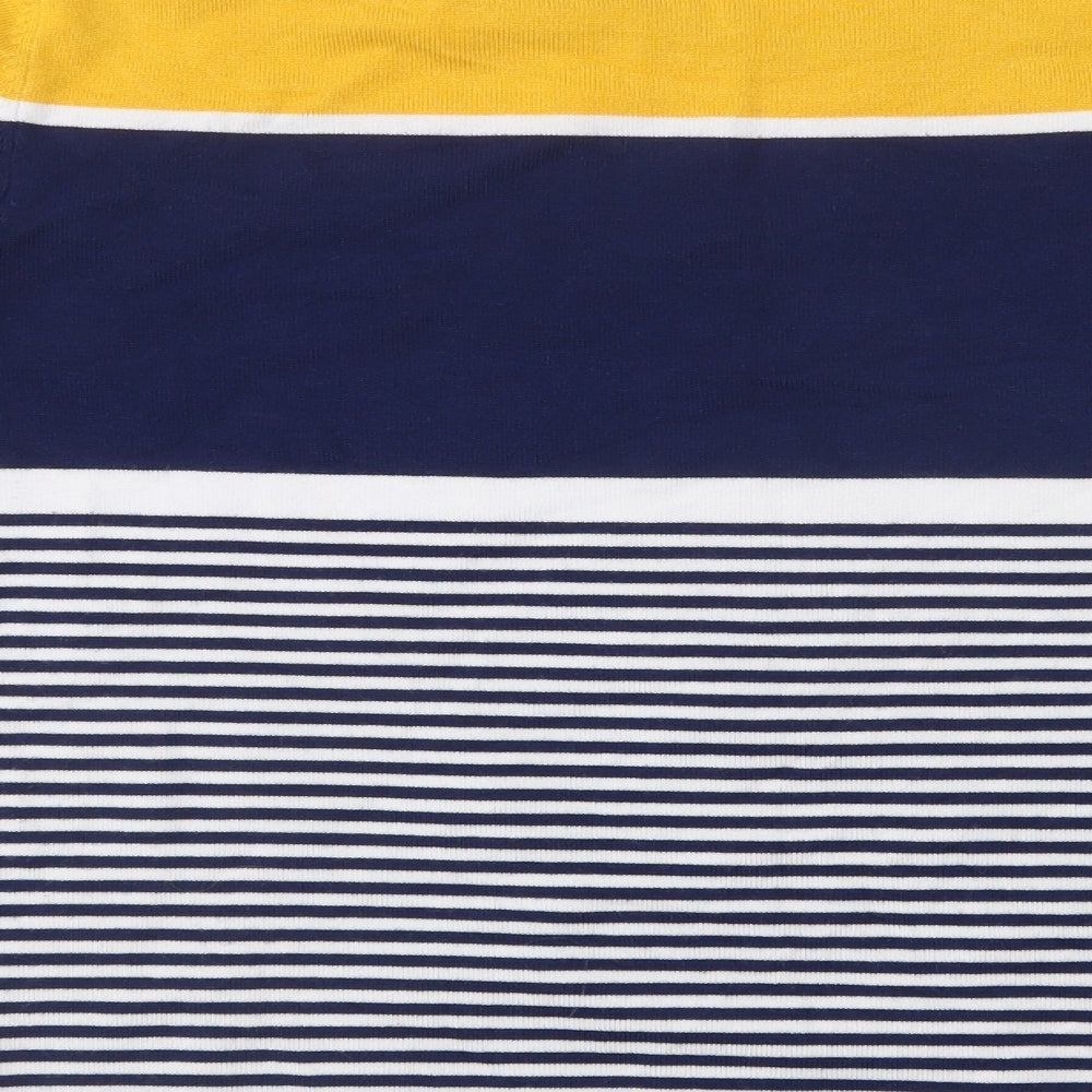 Preworn Womens Blue Boat Neck Striped  Pullover Jumper Size L