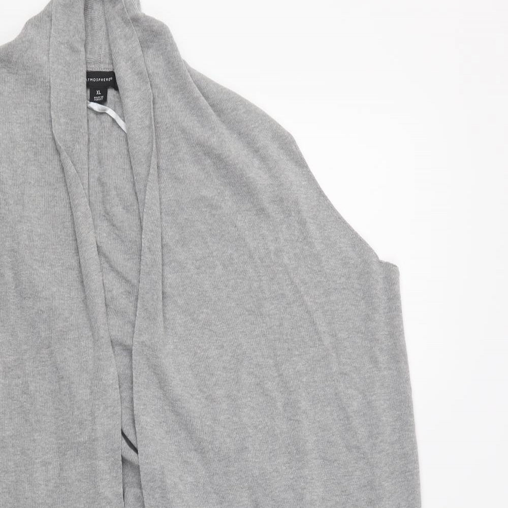 Primark Womens Grey V-Neck  Acrylic Cardigan Jumper Size XL