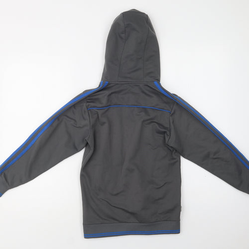 Lonsdale Boys Grey  Polyester Full Zip Hoodie Size 7-8 Years  Zip
