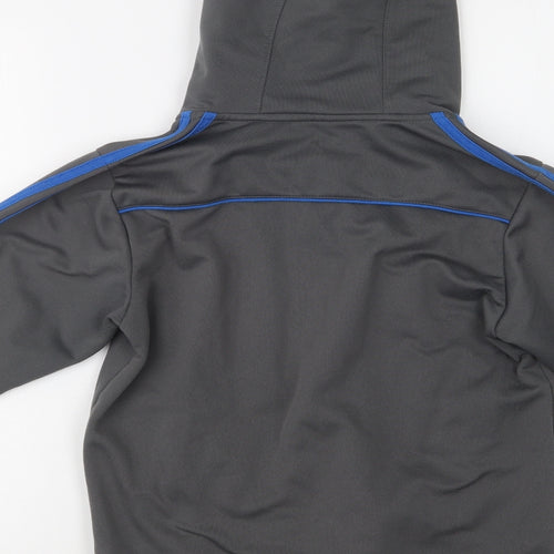 Lonsdale Boys Grey  Polyester Full Zip Hoodie Size 7-8 Years  Zip