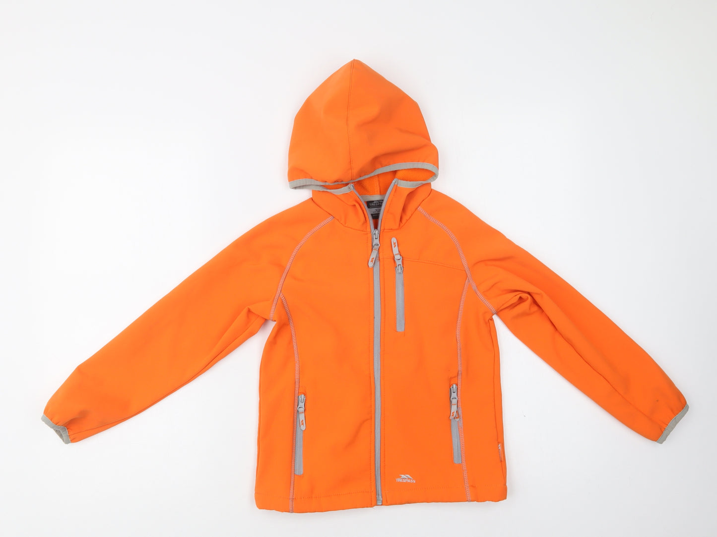 Trespass Girls Orange   Windbreaker Jacket Size 7-8 Years  Zip