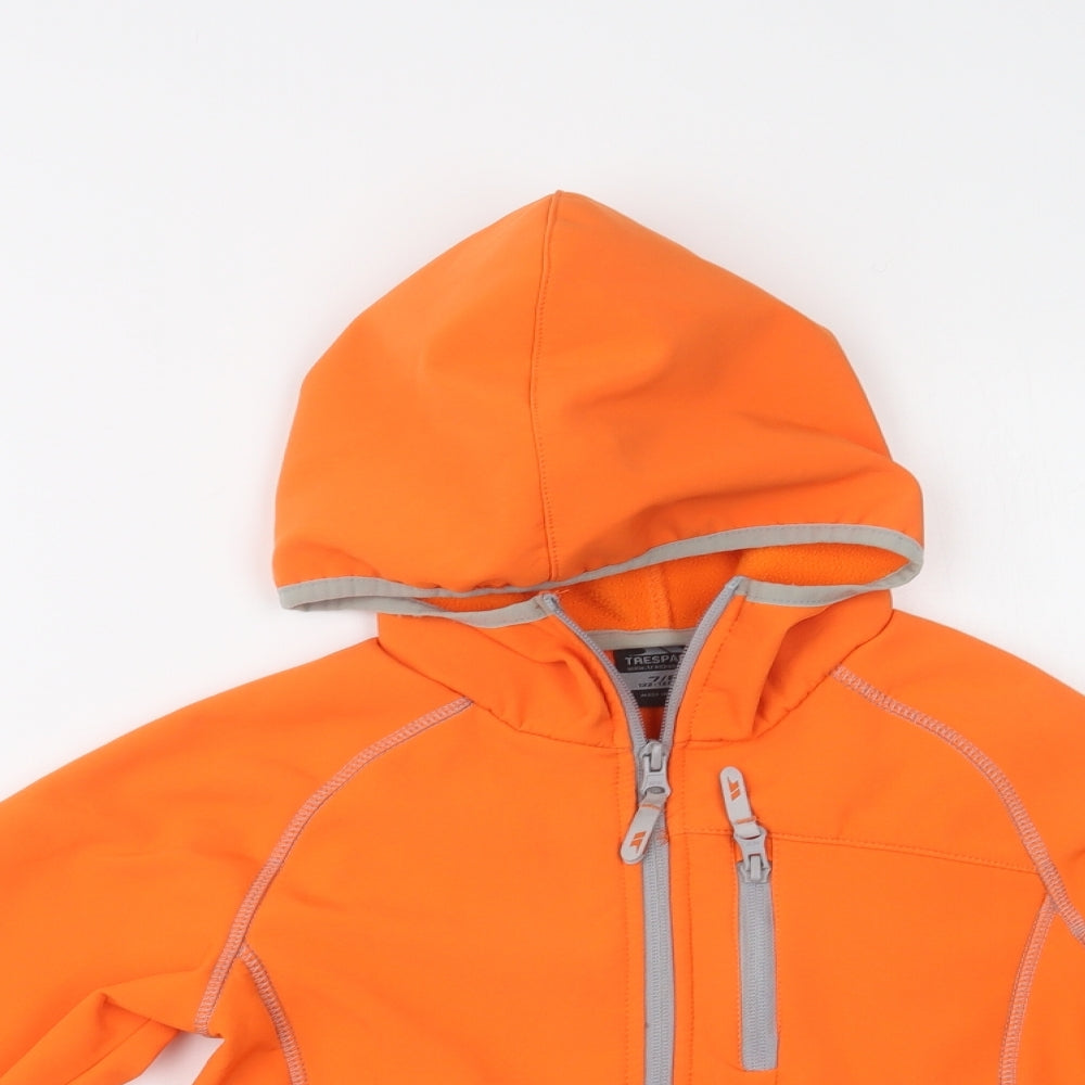 Trespass Girls Orange   Windbreaker Jacket Size 7-8 Years  Zip