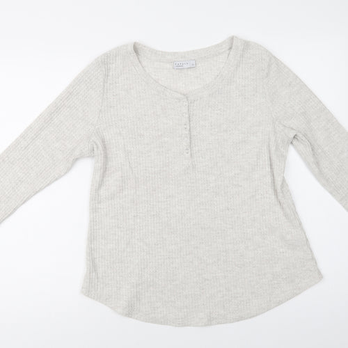 Papaya Womens Grey  Polyester Top Lounge Set Size 14  Button