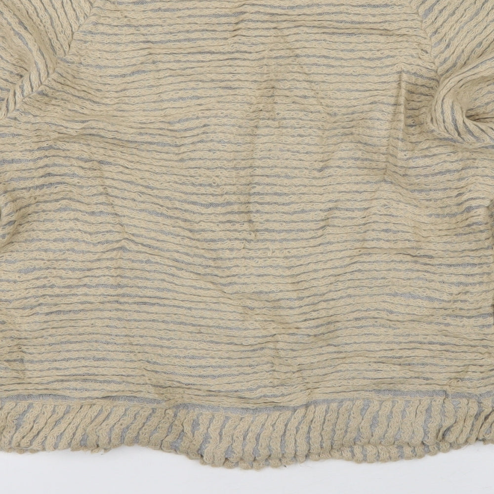 L'AGENCE Womens Beige Boat Neck Striped Viscose Pullover Jumper Size S