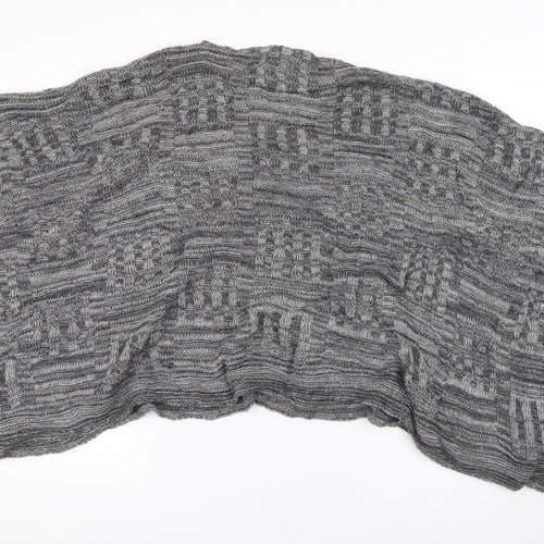 Italian Lines Womens Grey Round Neck  Acrylic Pullover Jumper One Size