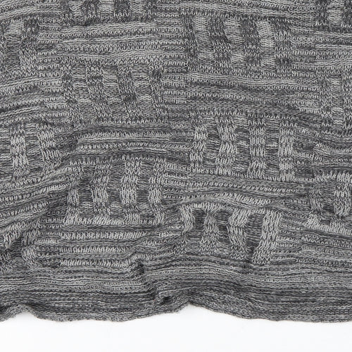 Italian Lines Womens Grey Round Neck  Acrylic Pullover Jumper One Size