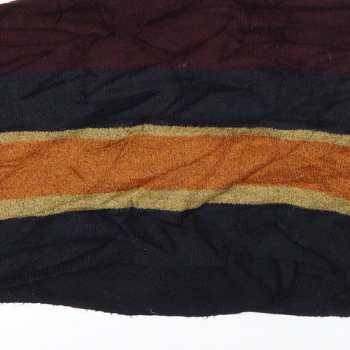 New Look Womens Multicoloured High Neck Striped Acrylic Pullover Jumper Size S