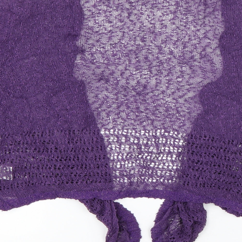 Yours Womens Purple V-Neck  Acrylic Cardigan Jumper Size 20