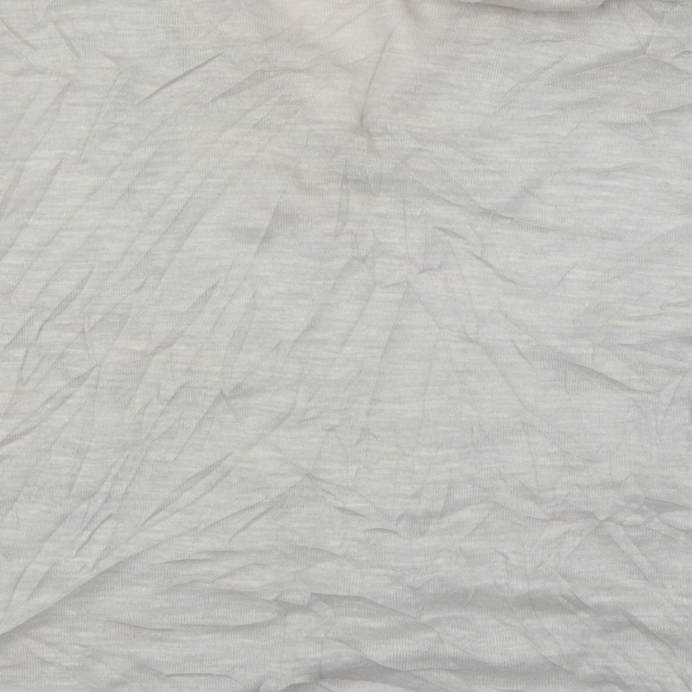 NEXT Womens Silver  Nylon Basic T-Shirt Size 22 Round Neck