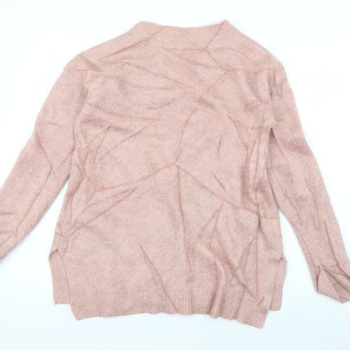 Monsoon Womens Pink Crew Neck  Acrylic Pullover Jumper Size S