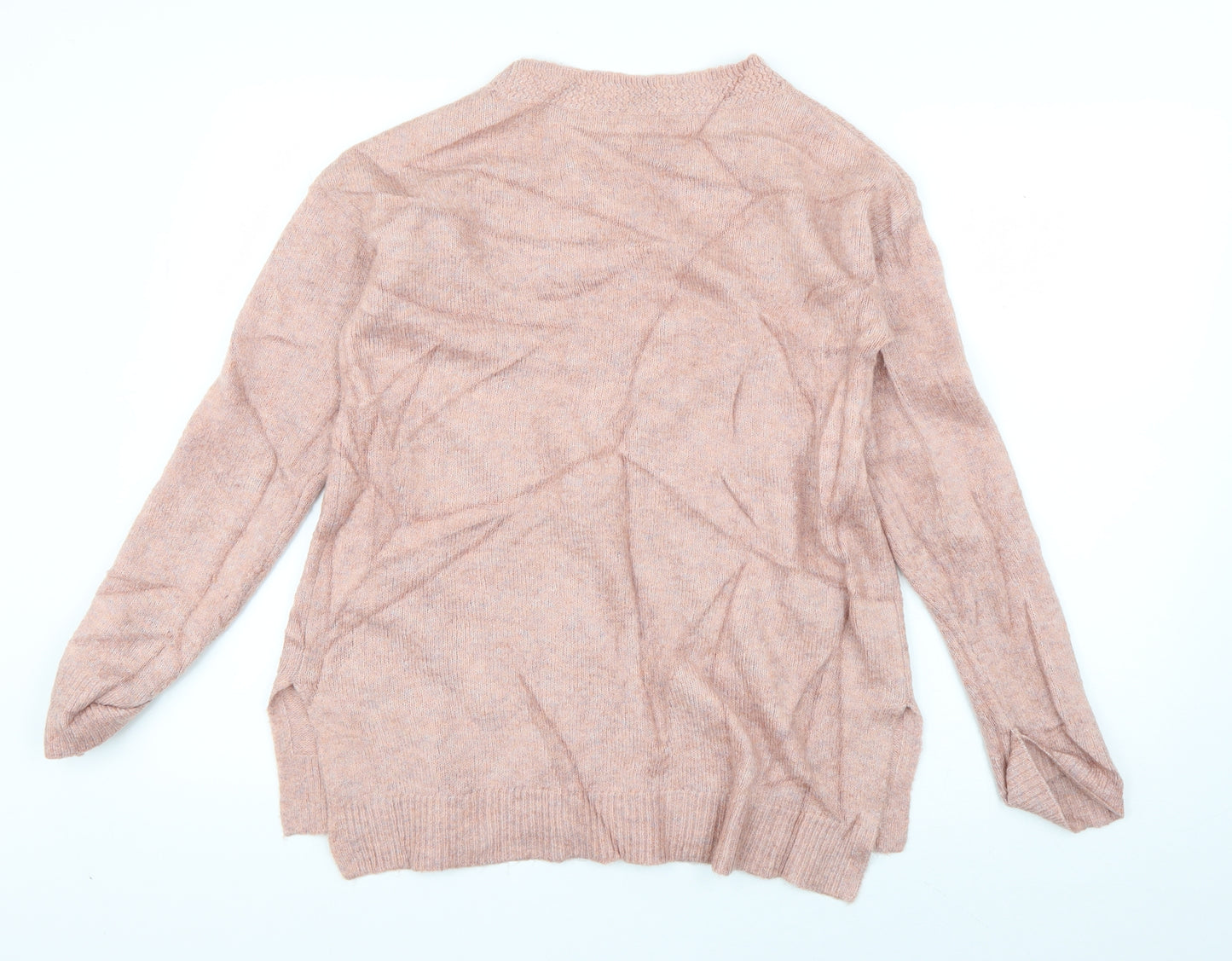 Monsoon Womens Pink Crew Neck  Acrylic Pullover Jumper Size S