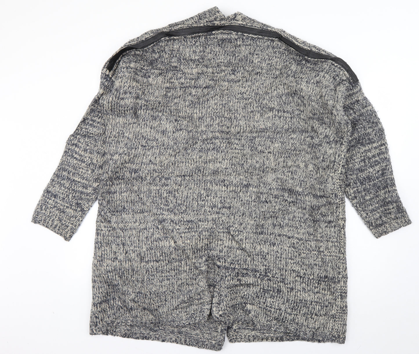 Preworn Womens Blue V-Neck  Wool Cardigan Jumper Size S