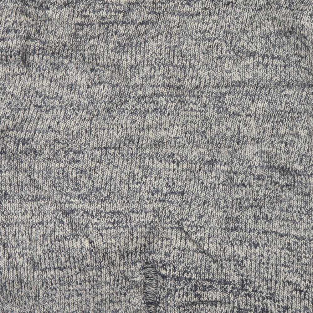 Preworn Womens Blue V-Neck  Wool Cardigan Jumper Size S