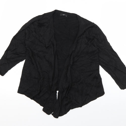 M&Co Womens Black V-Neck  Viscose Cardigan Jumper Size 12