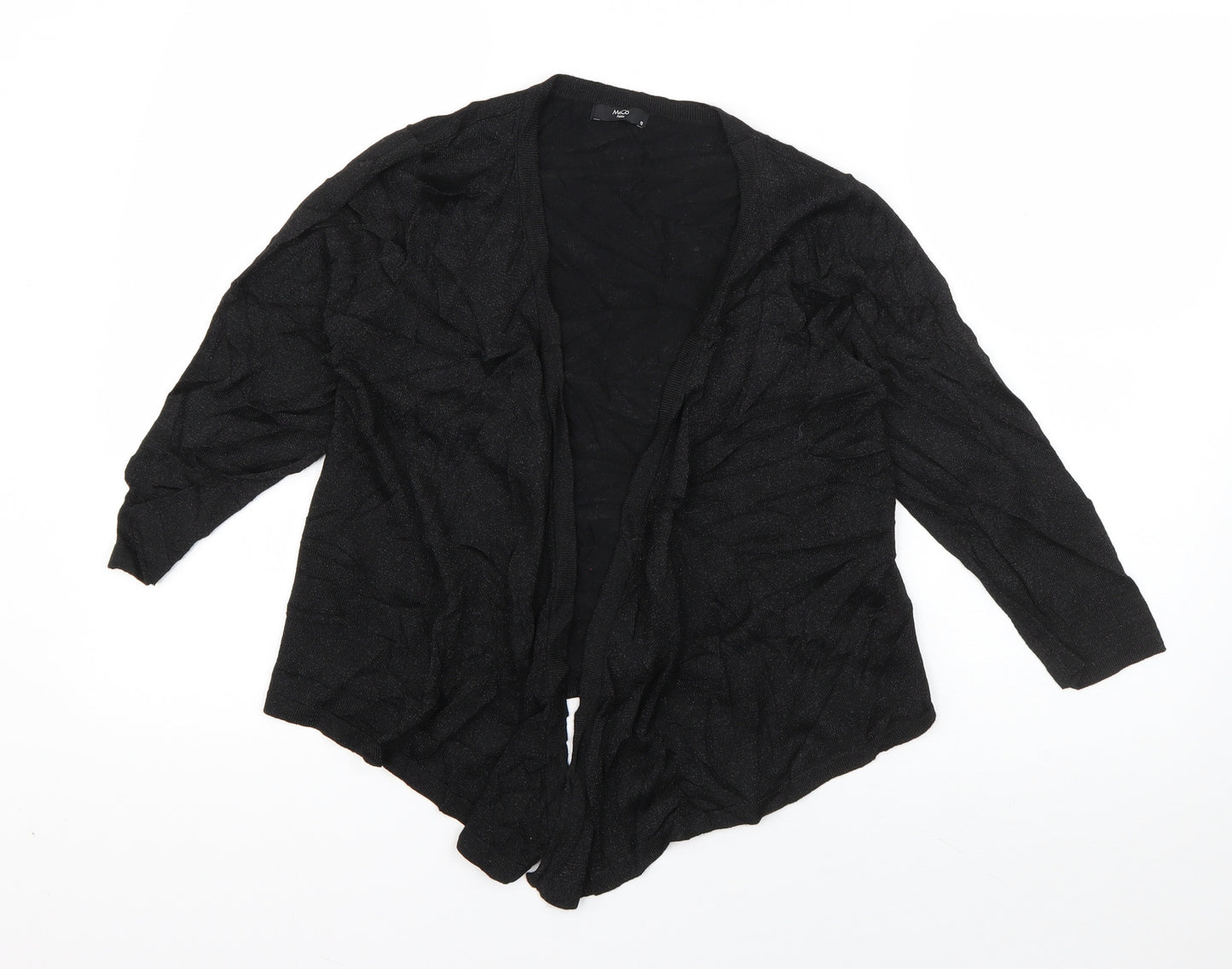 M&Co Womens Black V-Neck  Viscose Cardigan Jumper Size 12