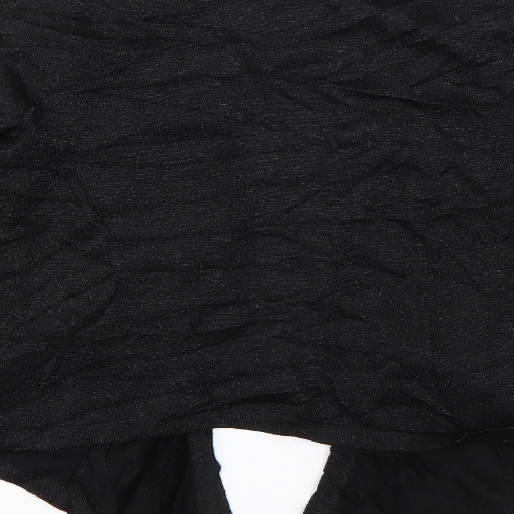M&Co Womens Black V-Neck  Viscose Cardigan Jumper Size 12