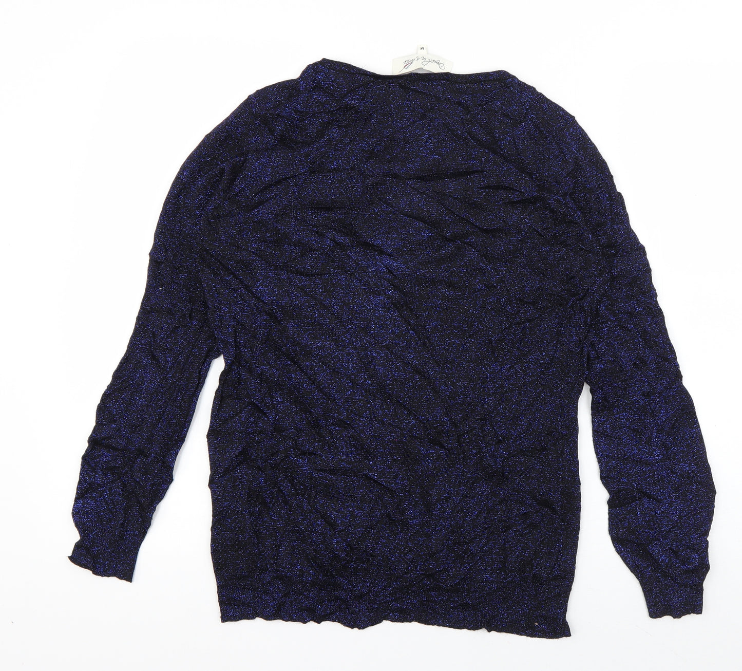 Damsel in a Dress Womens Blue V-Neck  Viscose Pullover Jumper Size M