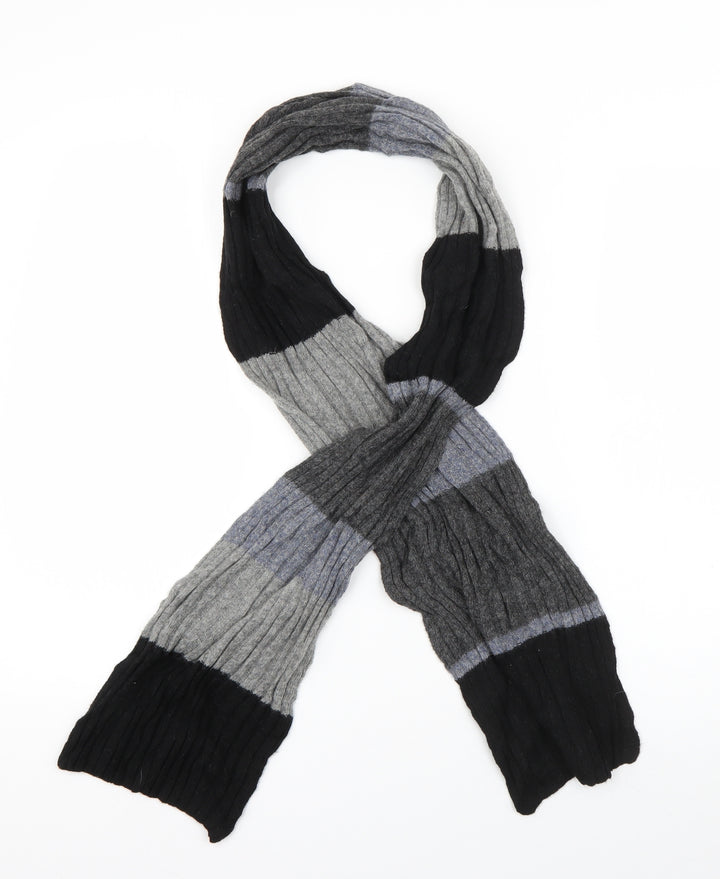 Preworn Mens Multicoloured Striped Acrylic Rectangle Scarf Scarf One Size