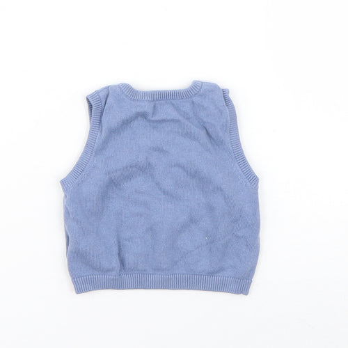 Mothercare Boys Blue  Cotton Pullover Jumper Size 0-3 Months  Pullover