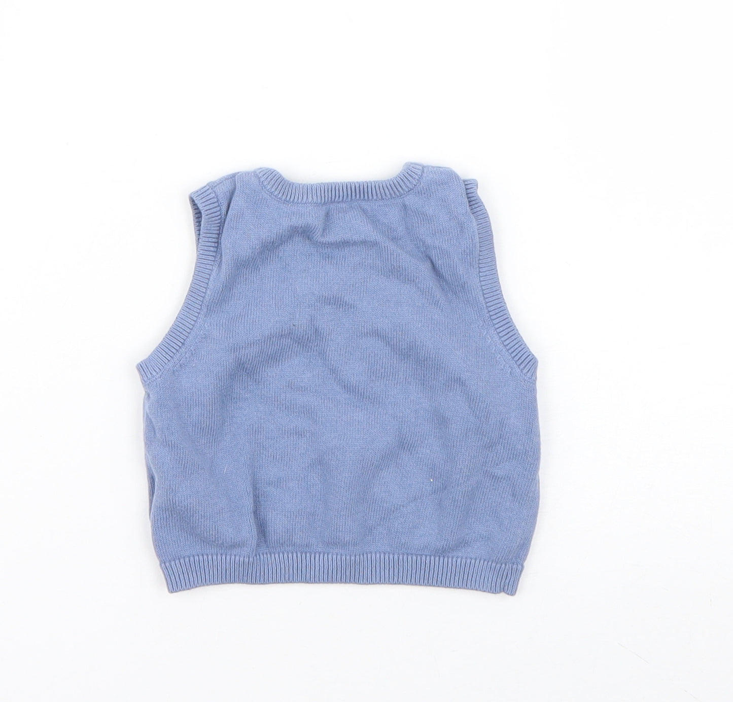 Mothercare Boys Blue  Cotton Pullover Jumper Size 0-3 Months  Pullover