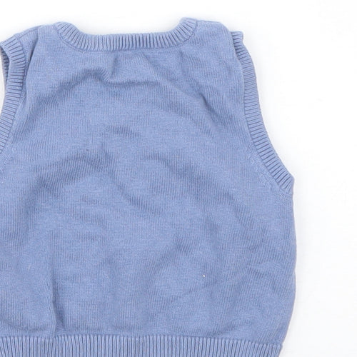 Mothercare Boys Blue  Cotton Pullover Jumper Size 0-3 Months  Pullover