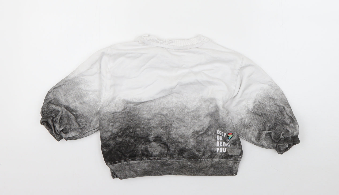 George Boys Grey  Cotton Pullover Sweatshirt Size 3-4 Years  Pullover - Ombre