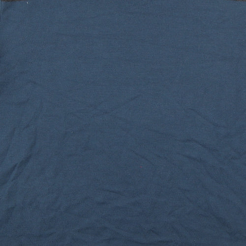Steel & Jelly Mens Blue Round Neck  Cotton Pullover Jumper Size M
