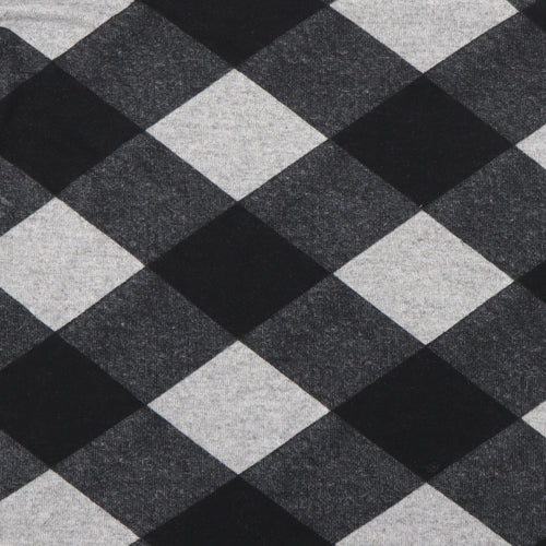 F&F Womens Grey Check Polyester Pullover Sweatshirt Size 14  Pullover