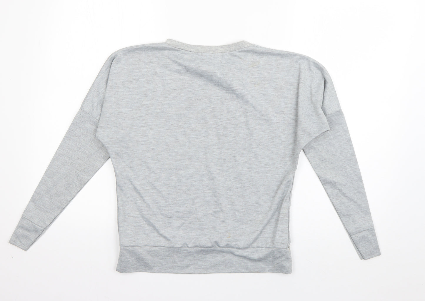 Femme Luxe Womens Grey  Polyester Pullover Sweatshirt Size S  Pullover