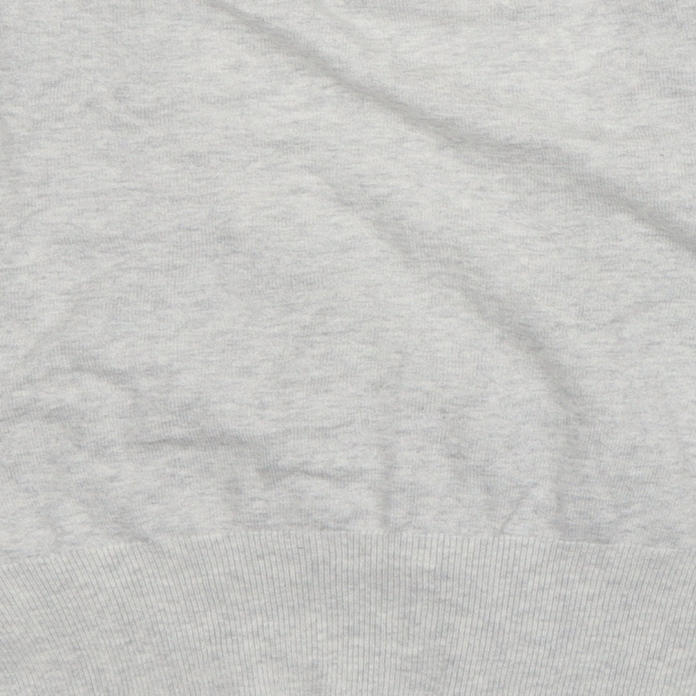 New Look Womens Grey V-Neck  Cotton Cardigan Jumper Size 16