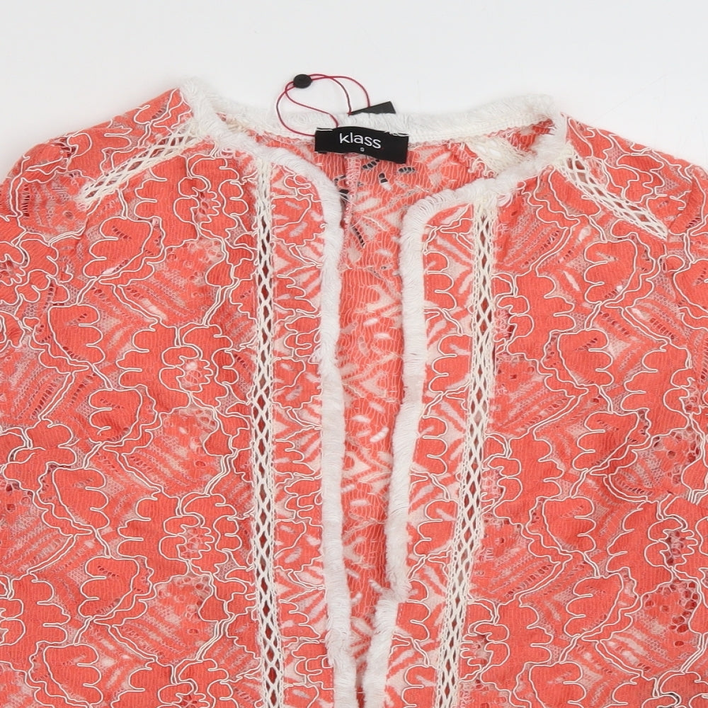 Klass  Womens Orange   Jacket  Size S