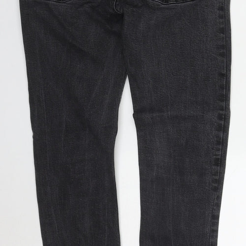 ASOS Mens Grey  Cotton Skinny Jeans Size 28 L30 in Regular Button