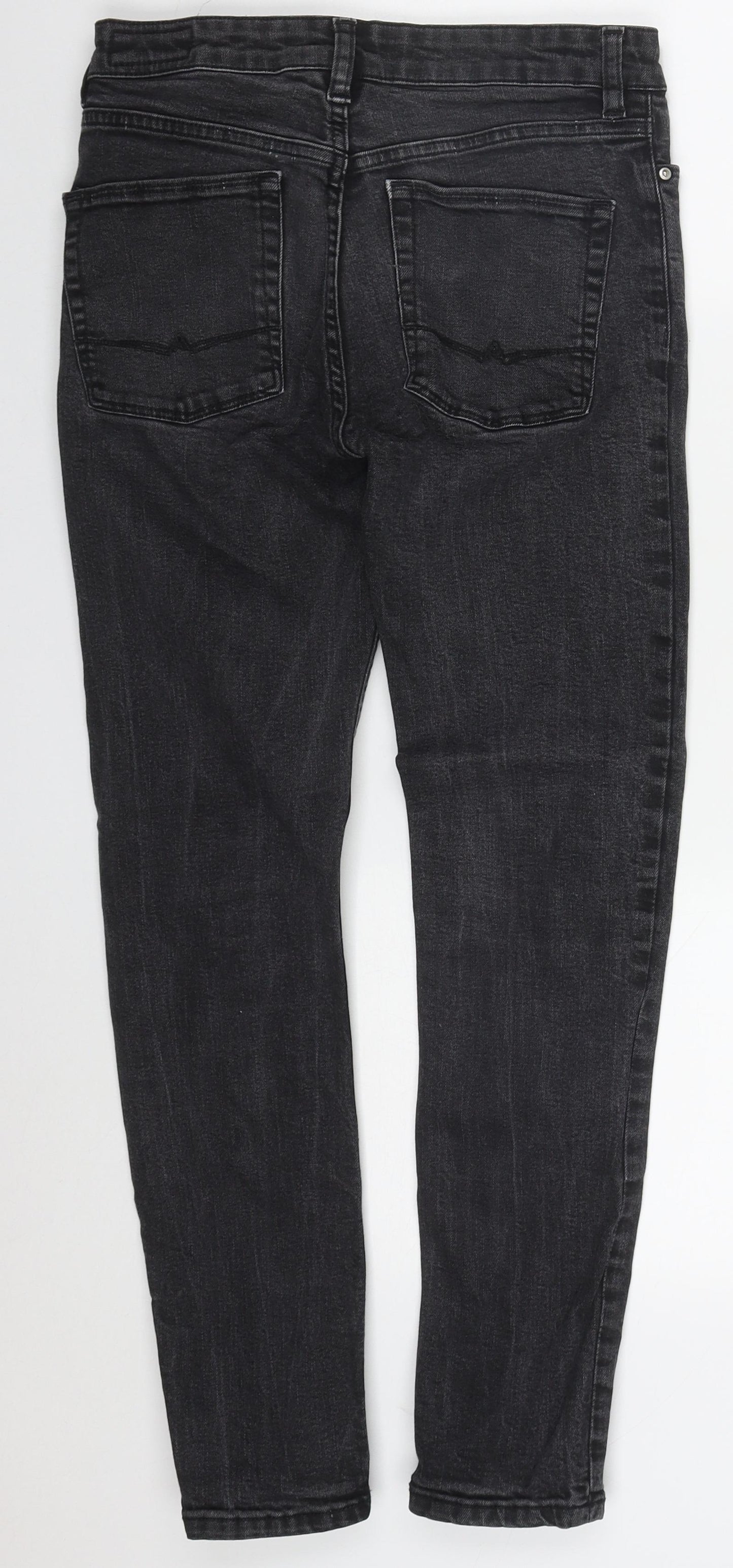 ASOS Mens Grey  Cotton Skinny Jeans Size 28 L30 in Regular Button