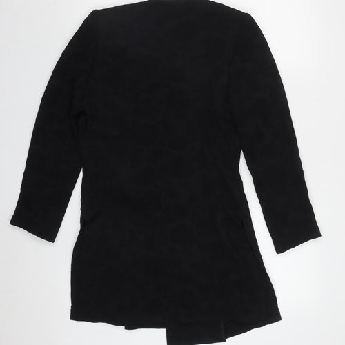 Grace Womens Black Floral  Jacket  Size 10  Button