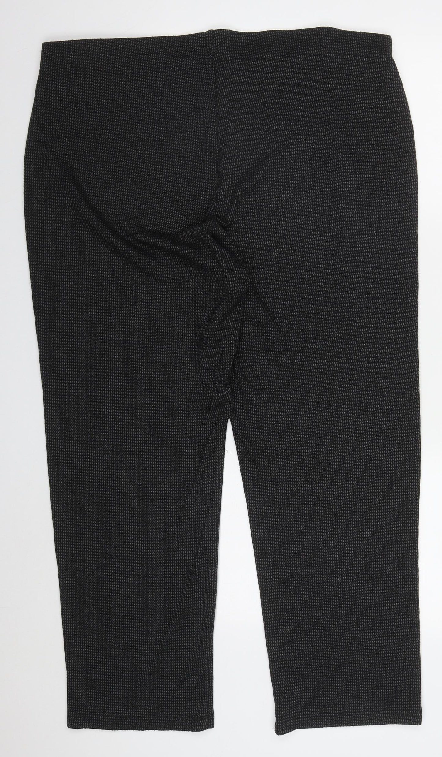 Marks and Spencer Womens Grey  Viscose Carrot Trousers Size 22 L28 in Regular