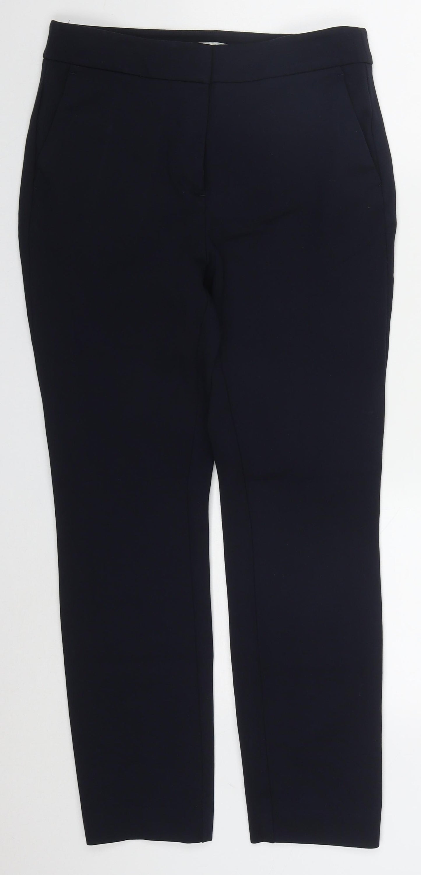 Boden Womens Blue  Viscose Trousers  Size 10 L26 in Regular Hook & Eye