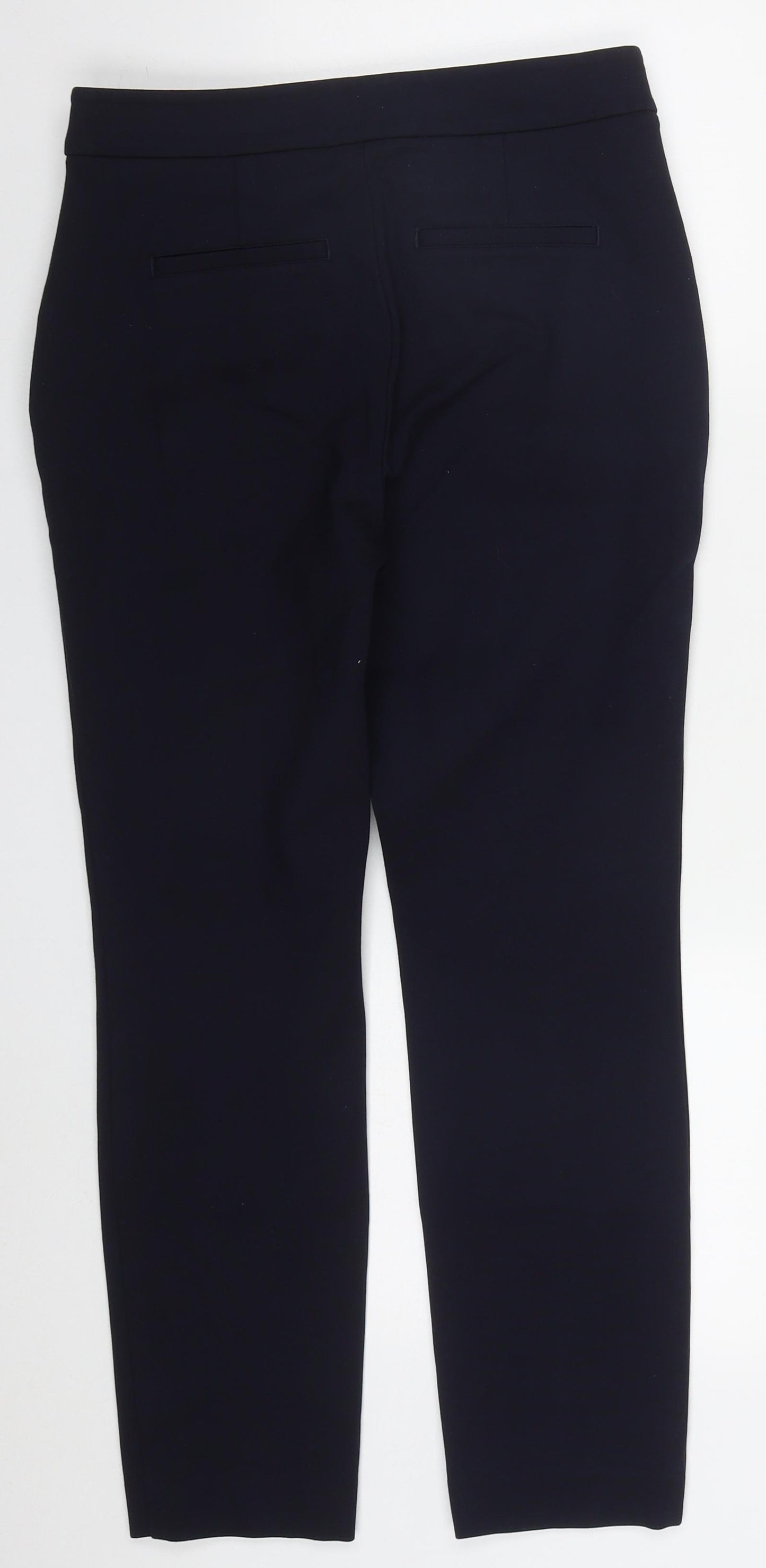 Boden Womens Blue  Viscose Trousers  Size 10 L26 in Regular Hook & Eye