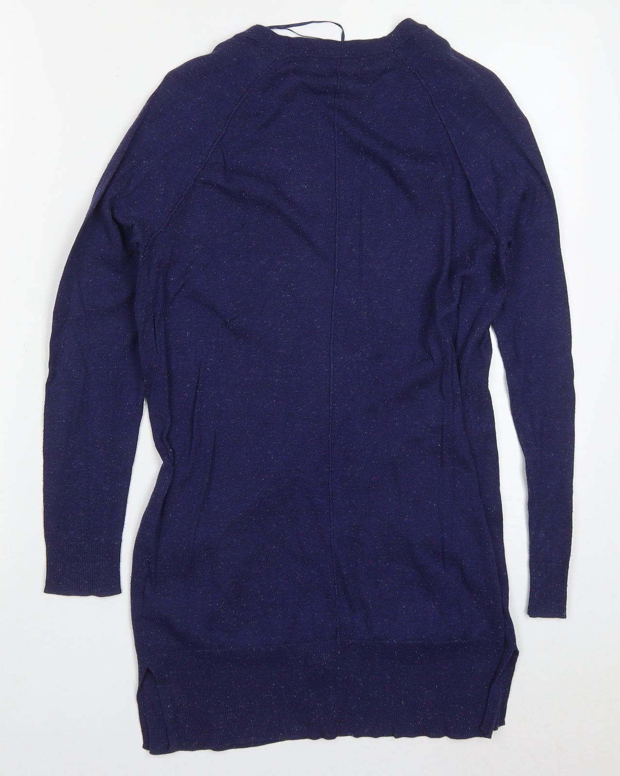 TU Womens Blue V-Neck  Cotton Cardigan Jumper Size 8