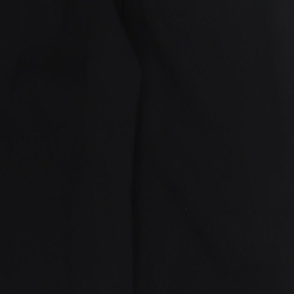 F&F Womens Black  Polyester Trousers  Size 12 L26 in Regular Hook & Eye