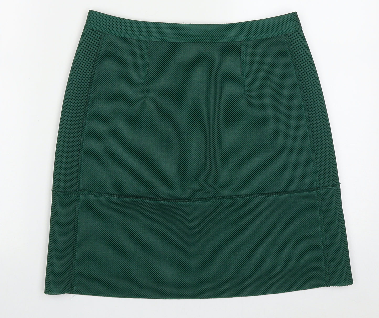 Sisley Womens Green  Polyester A-Line Skirt Size 10   Zip