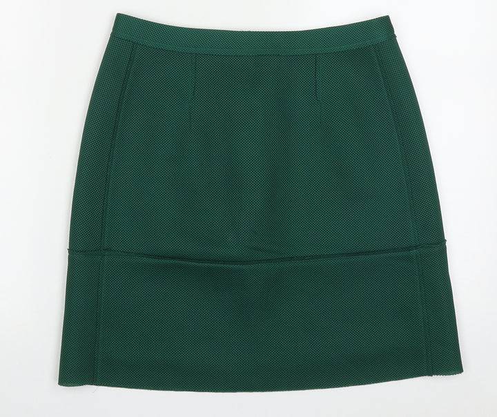 Sisley Womens Green  Polyester A-Line Skirt Size 10   Zip