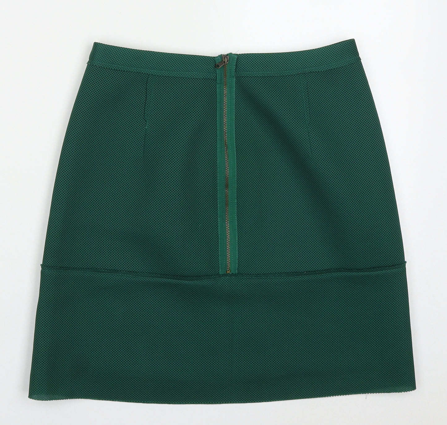 Sisley Womens Green  Polyester A-Line Skirt Size 10   Zip