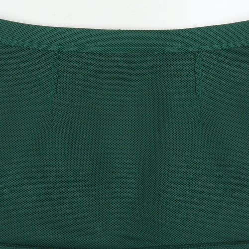 Sisley Womens Green  Polyester A-Line Skirt Size 10   Zip