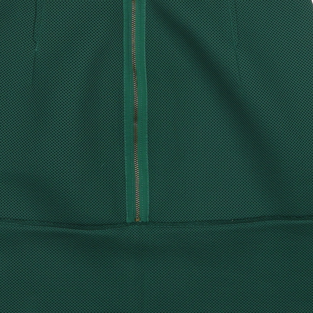 Sisley Womens Green  Polyester A-Line Skirt Size 10   Zip