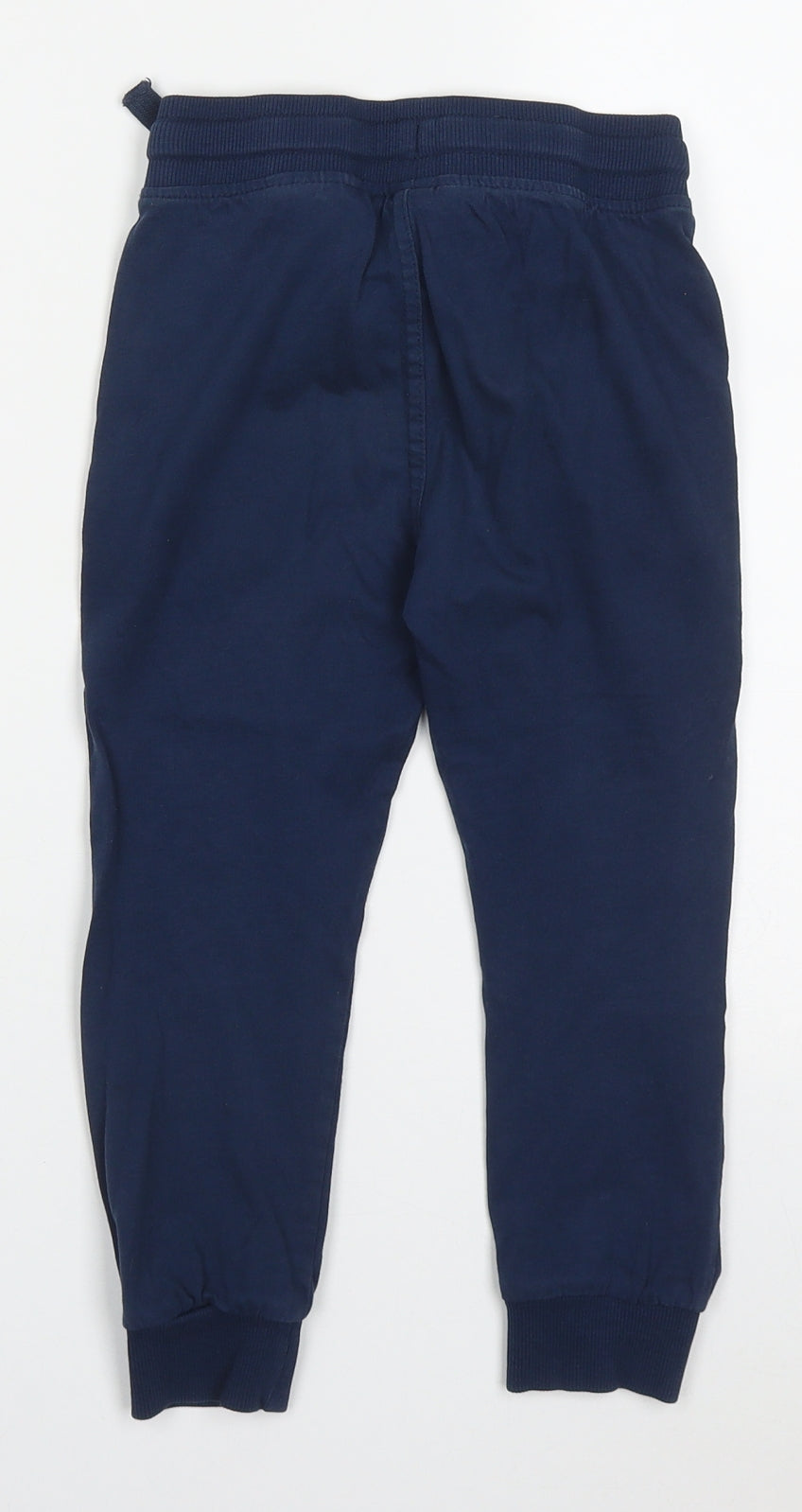 H&M Boys Blue  Cotton Sweatpants Trousers Size 4-5 Years  Regular Drawstring
