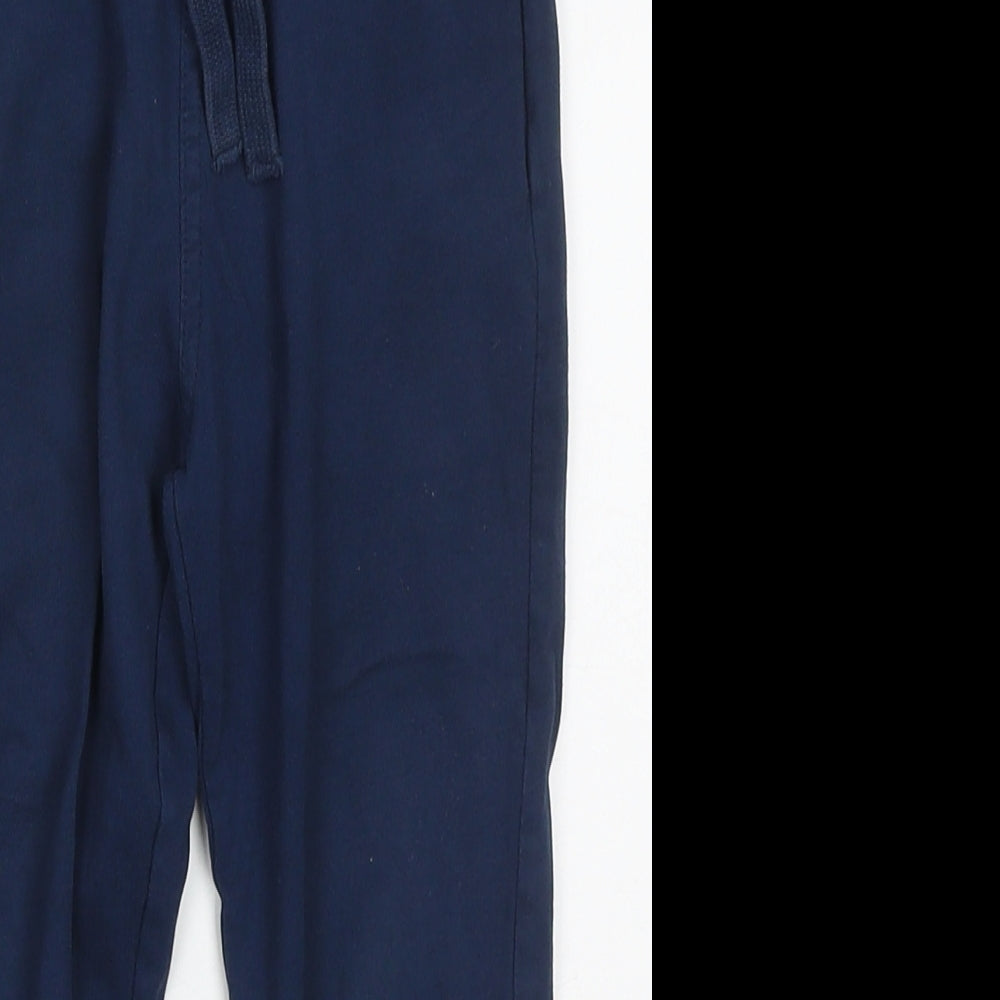H&M Boys Blue  Cotton Sweatpants Trousers Size 4-5 Years  Regular Drawstring