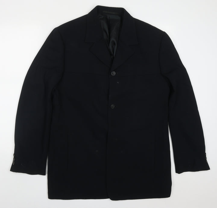 Mexx Mens Black  Polyester Jacket Suit Jacket Size 42